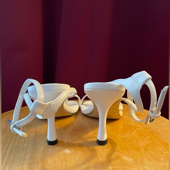 Calvin Klein Millie Ankle Strap Sandal in White. - Picture 6 of 15